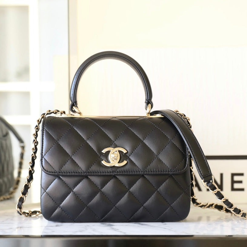 CC HOBO MINI 20CM SILVER LAMBSKIN