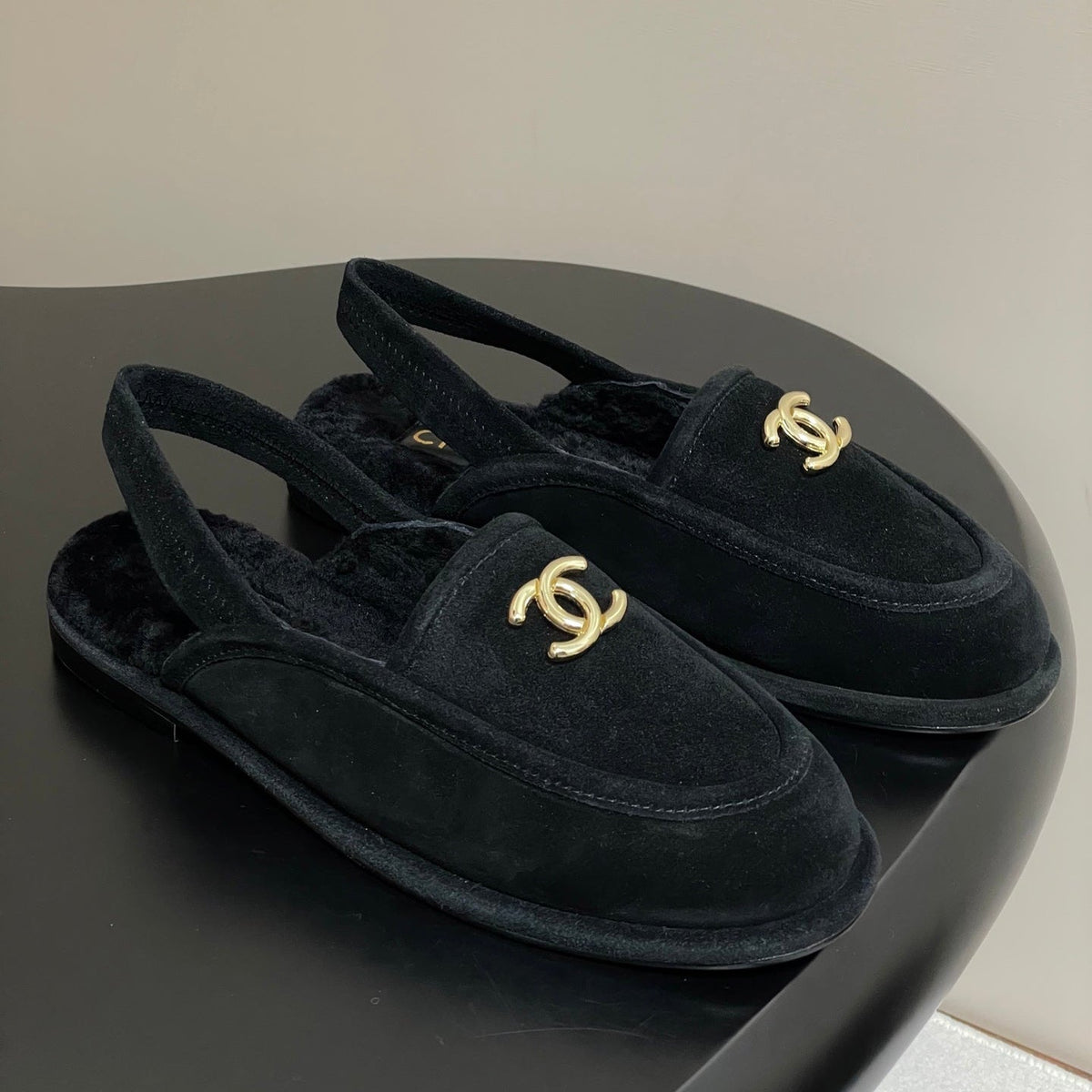 CC 25S Slingback 85mm Black Calfskin Grosgrain main image 1
