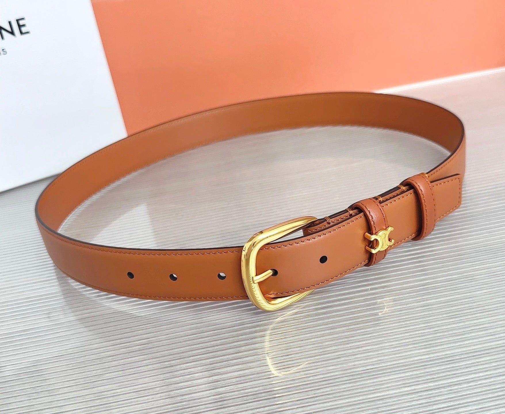 Celine 26s 3.0cm Belt Cowhide Leather 219545