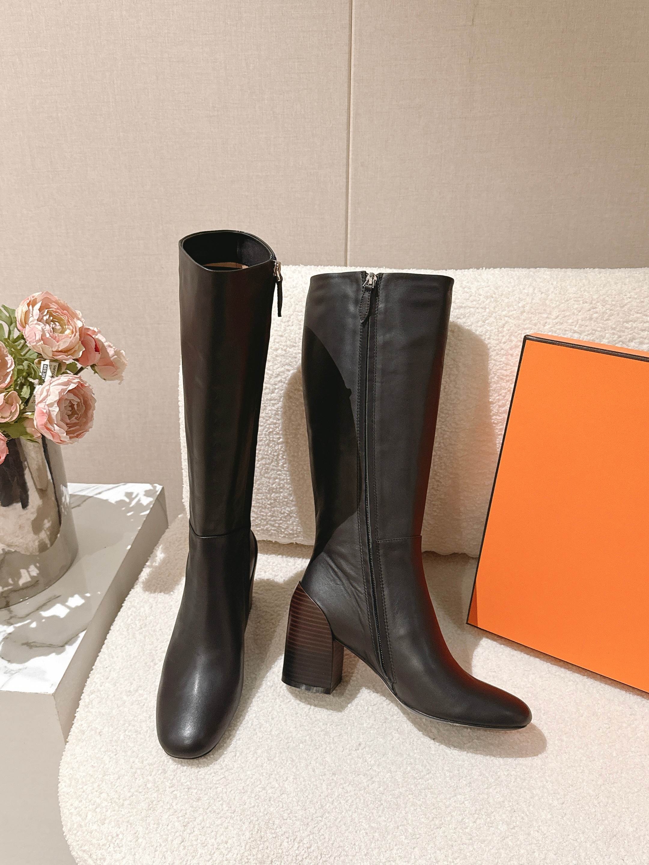 Hermes 26s Lisiere High Boots 6cm 168294