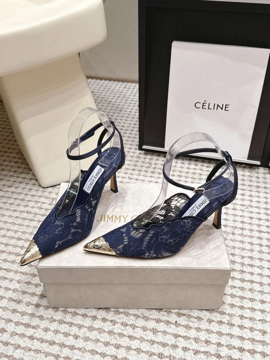 Jimmy Choo 2026 Faiz Slingback 8.5cm Lace 930959