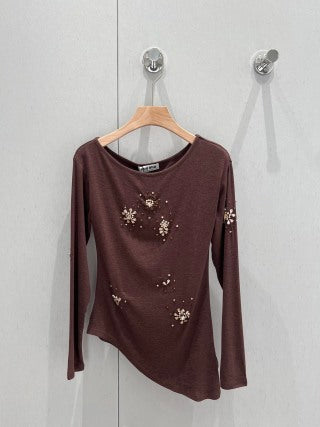 Miu Miu Long-sleeved Base T-shirt Cotton 204818
