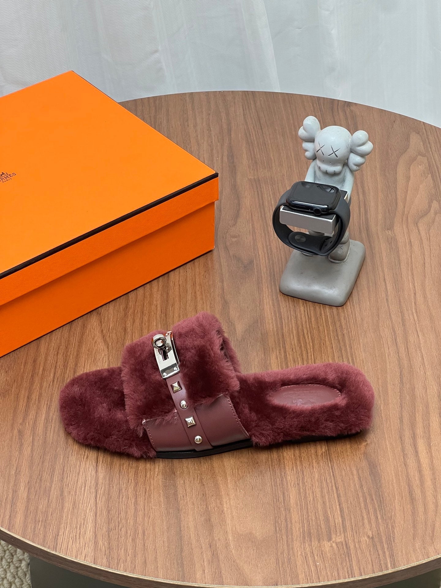 HM 26s Frenzy Mules 0.5cm Studded Shearling 177997