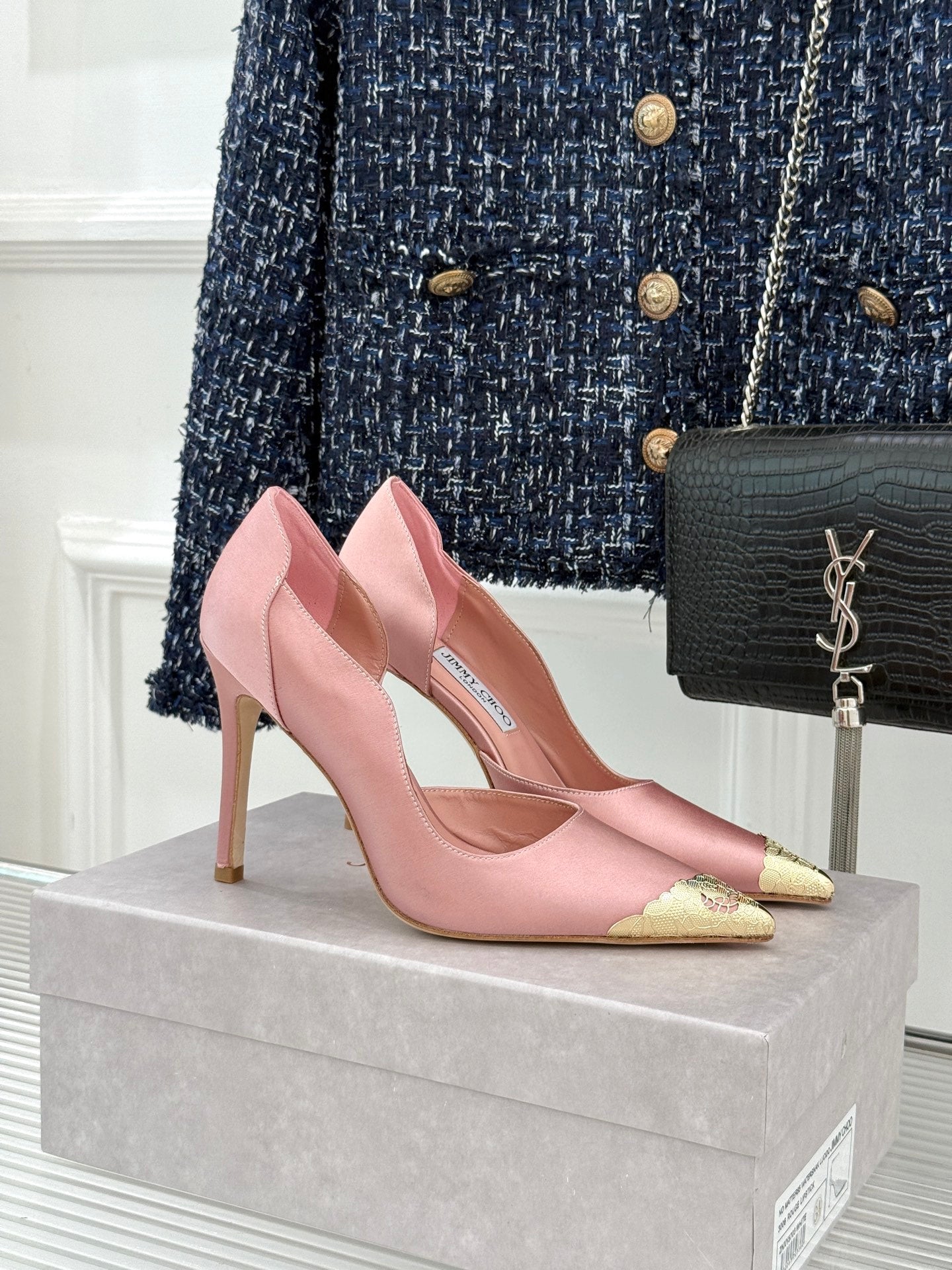 JC 26s Faiz Pumps 10cm Satin 174571