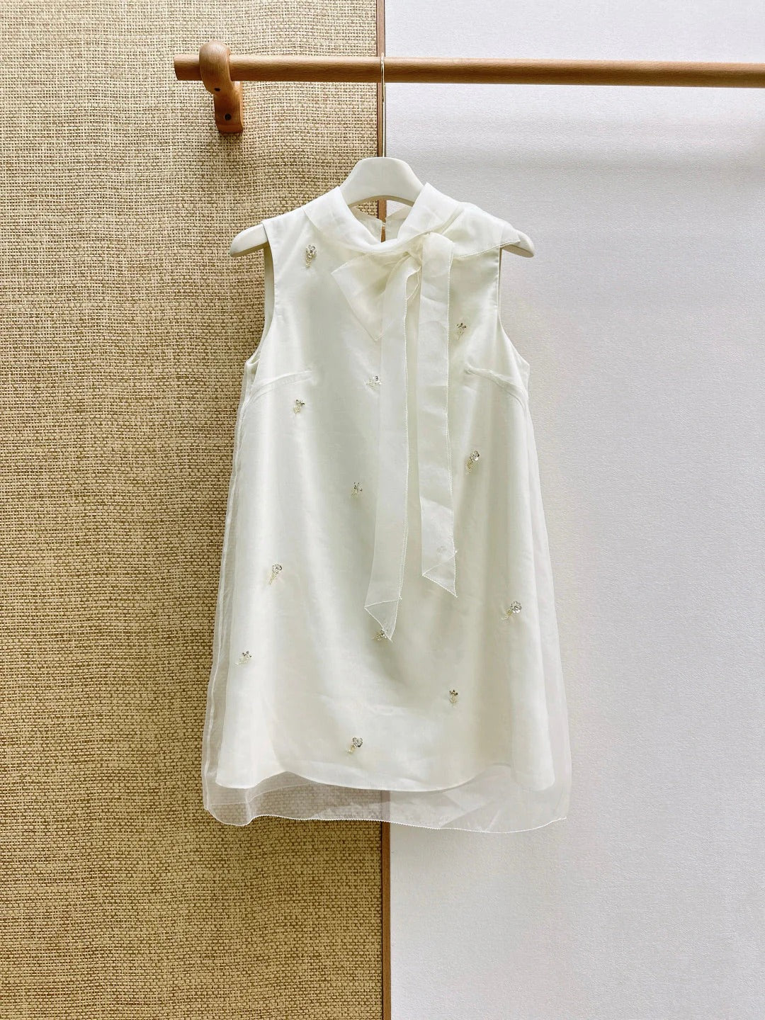 MiuMiu 2026 Sleeveless Dress Voile 645313