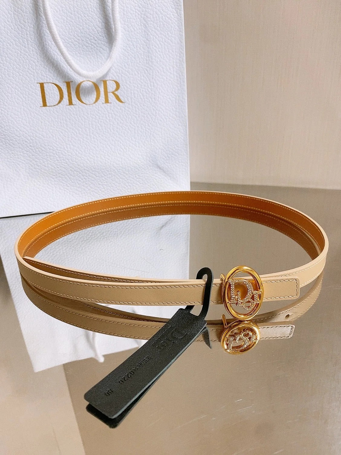 Dior 2026 30 Montaigne Reversible Belt 15mm Calfskin
