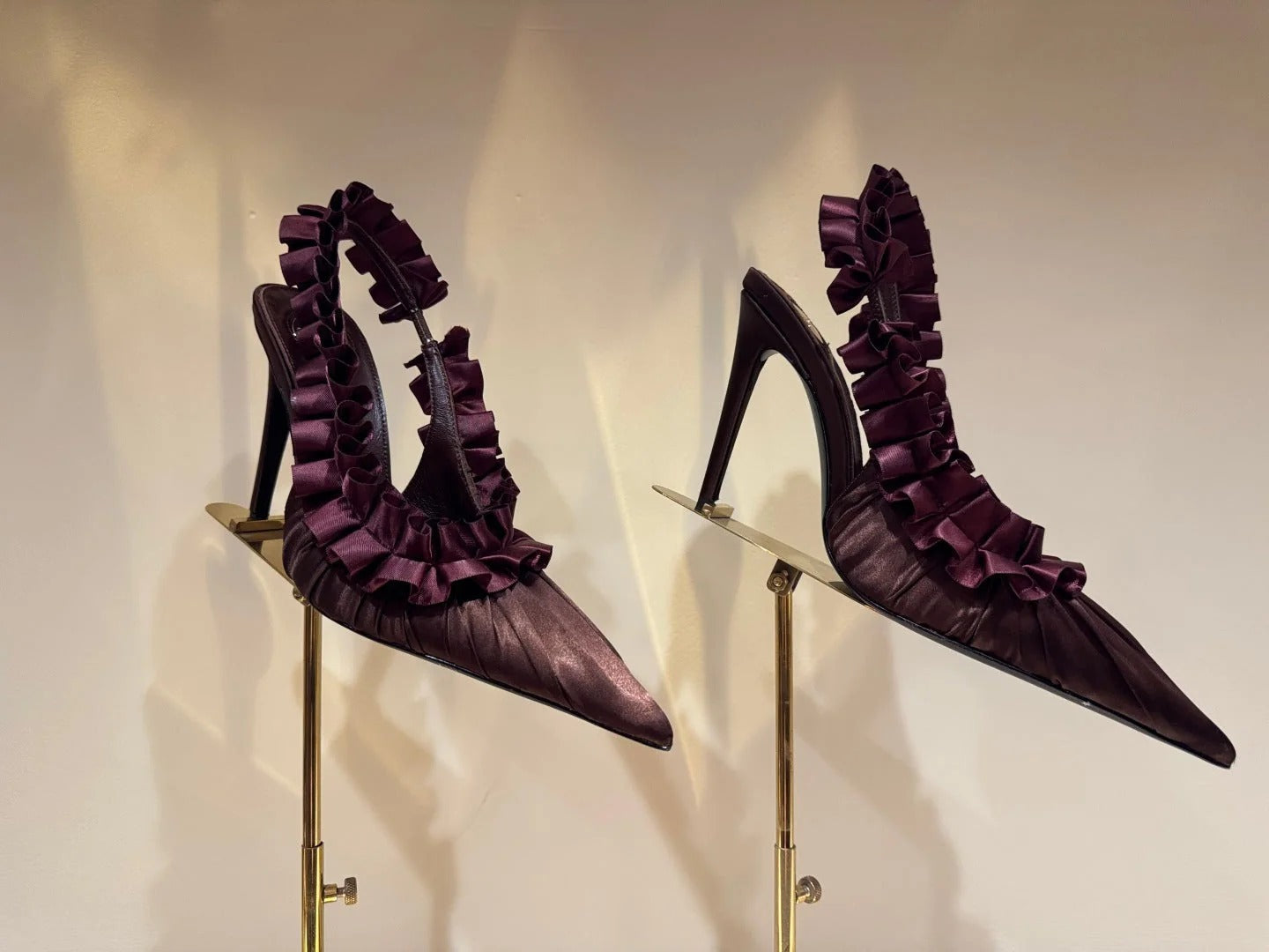 YSL 2026 Madeleine Slingback 110mm Silk Leather