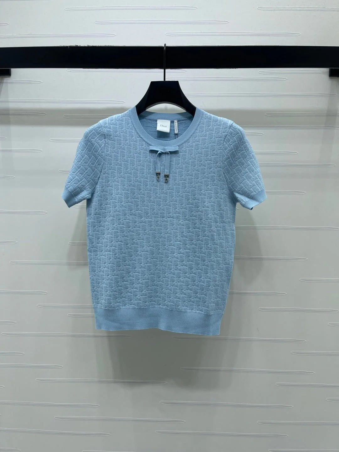Dior 2026 Jacquard Pattern Knit Short-Sleeve T-Shirt Wool 160258