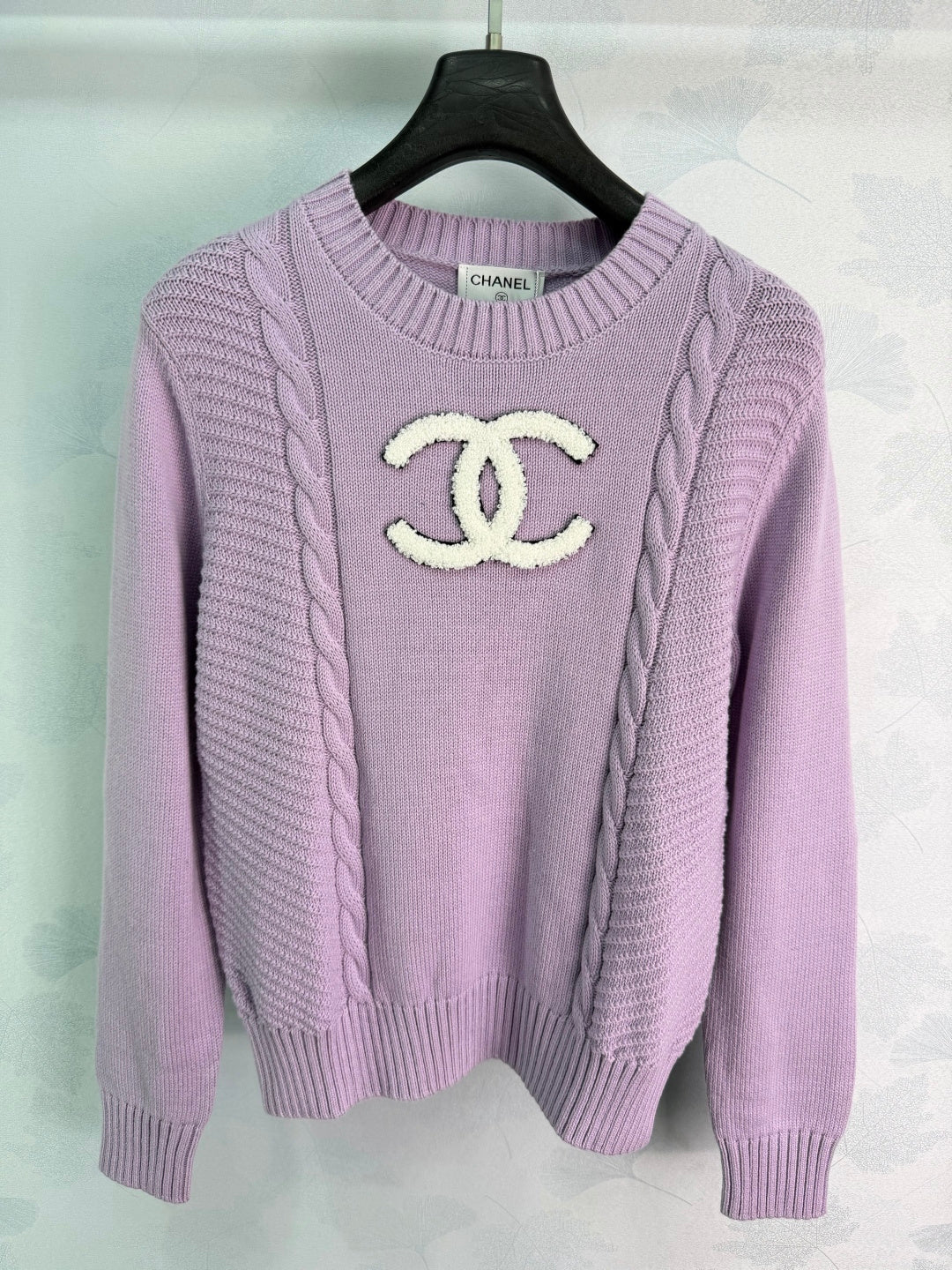 Chanel 26S CC Logo Cable Knit Sweater 449413