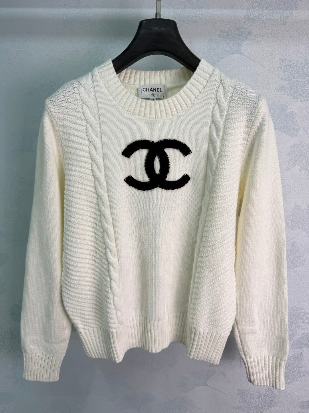 Chanel 26S CC Logo Cable Knit Sweater 449413