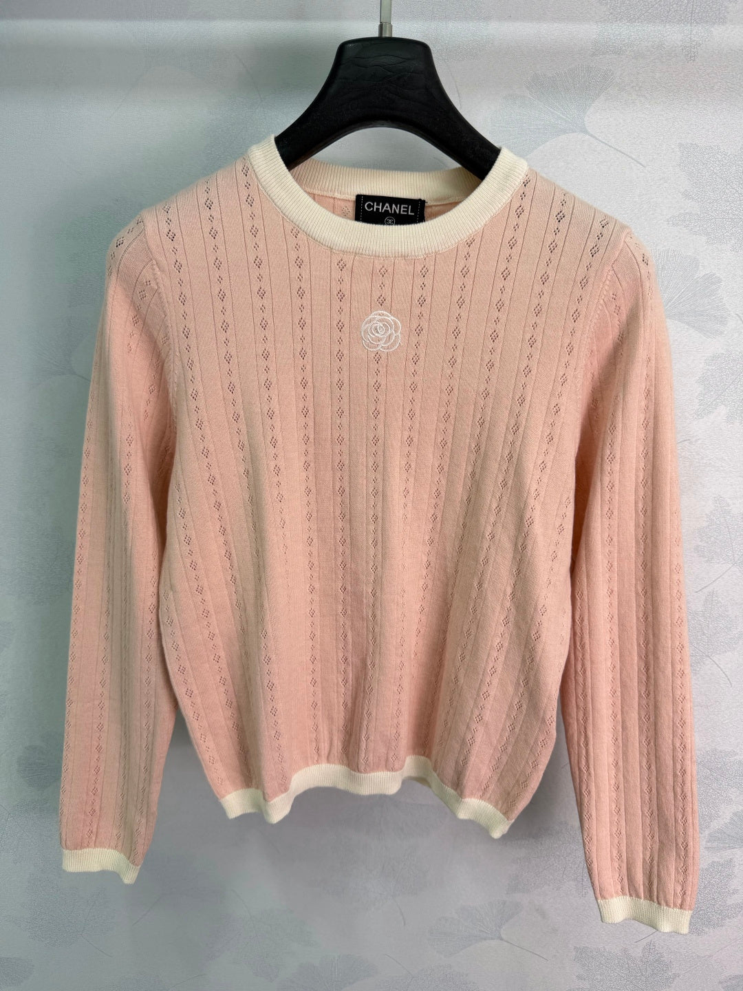 Chanel 26S Camellia Openwork Knit Top 449450