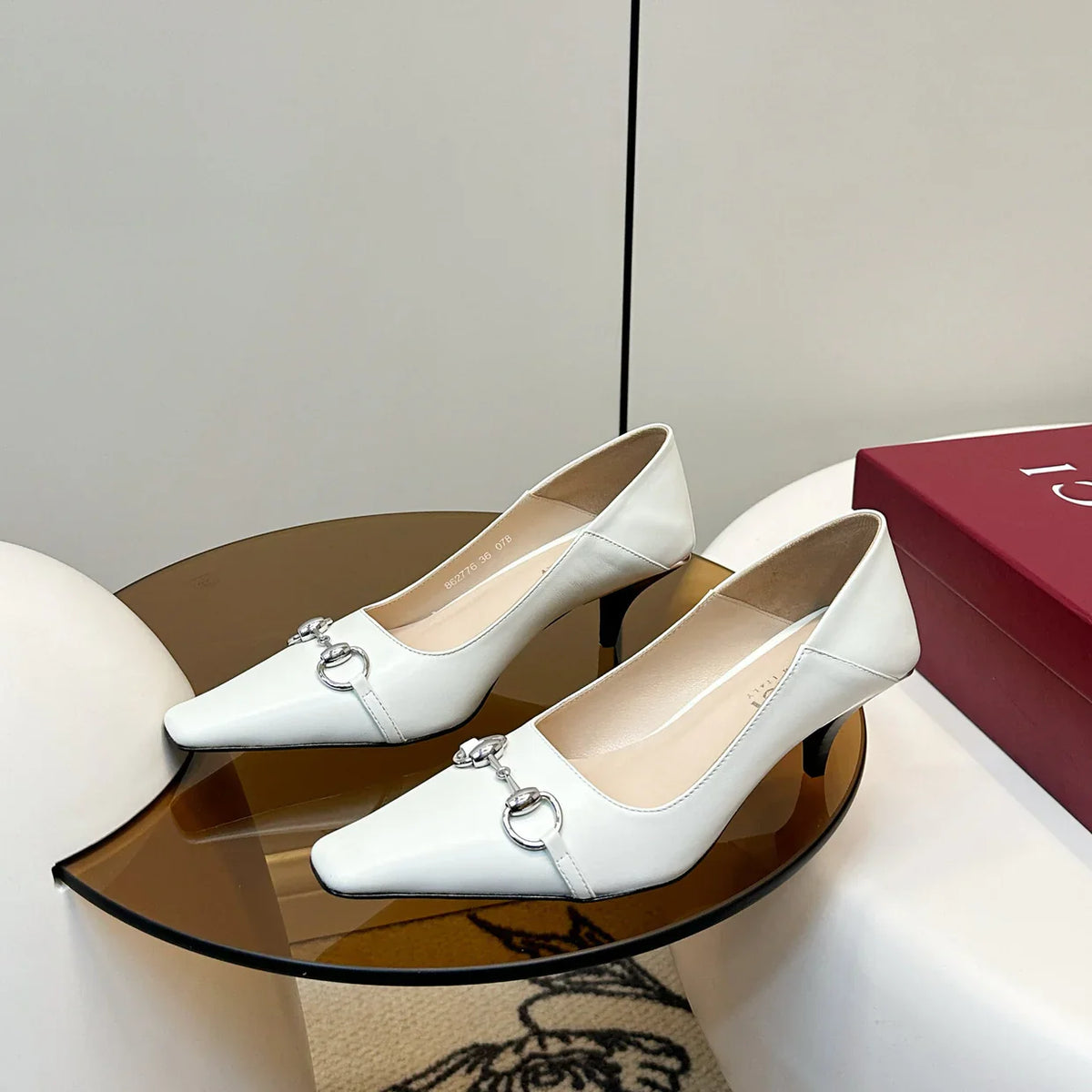 GG 26SS High Heels Pump White Calfskin 645694 – Amejews