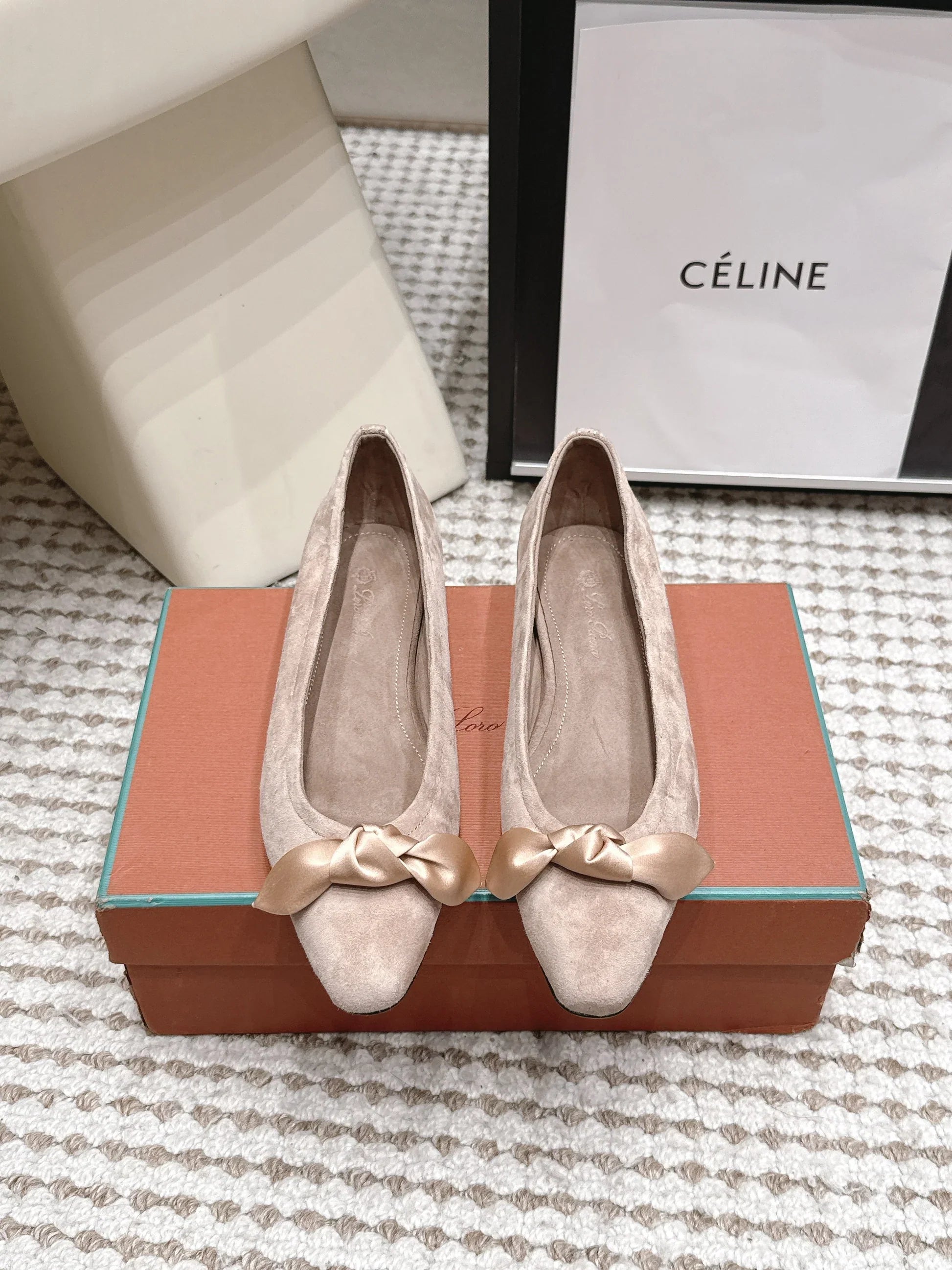 Loro Piana 2026 Bow Ballet Flat Suede 930997