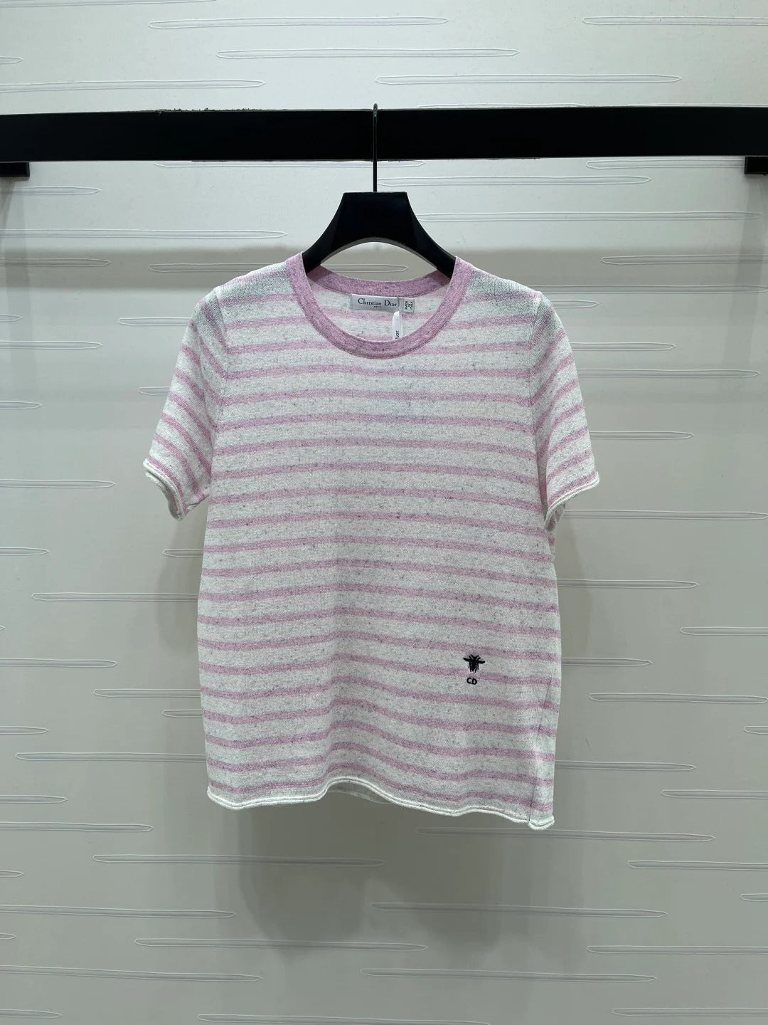 Dior 2026 Striped T-shirt Blue and Pink Wool