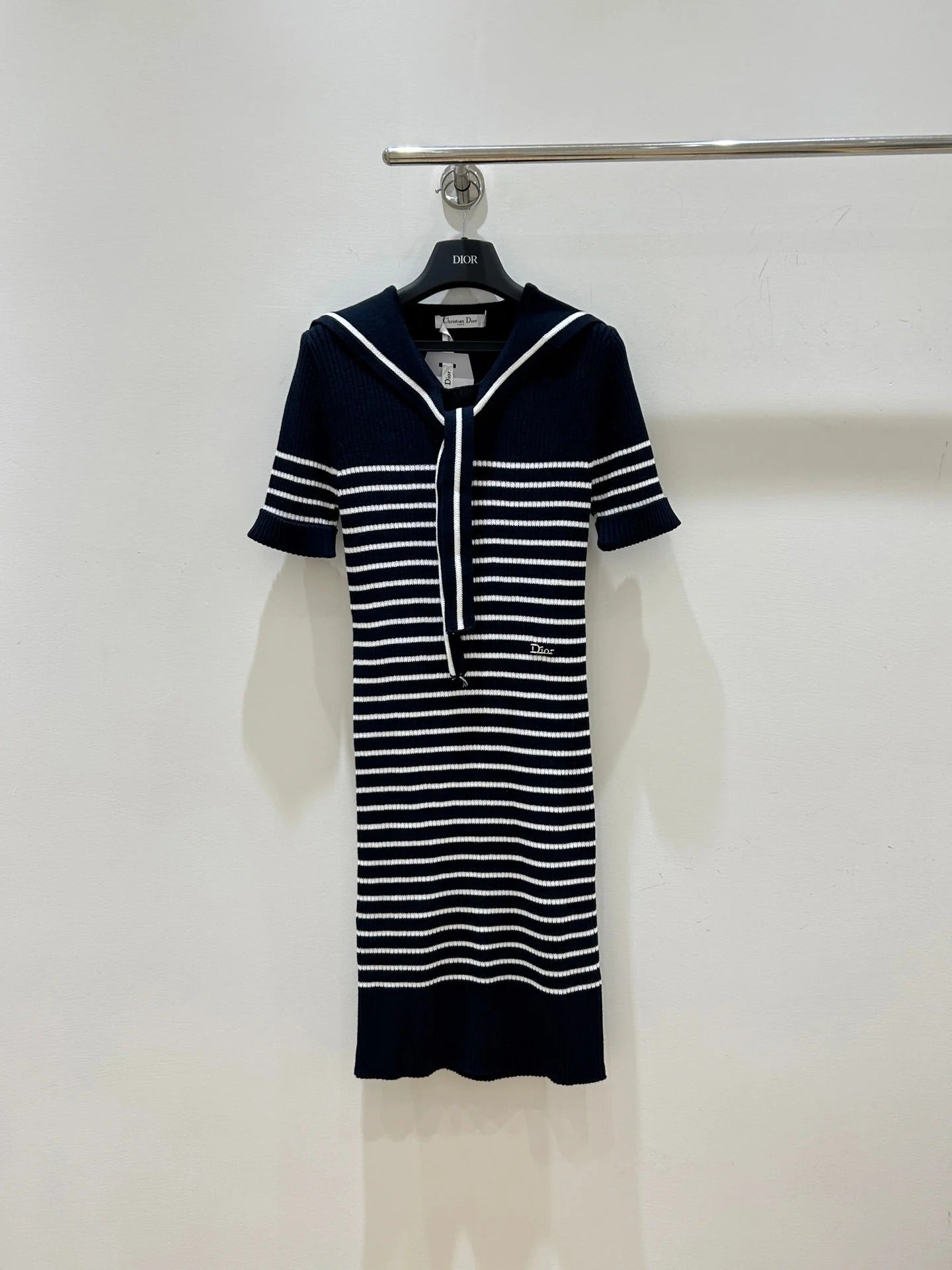 Dior 2026 Stripes Knit Dress Cotton 479365