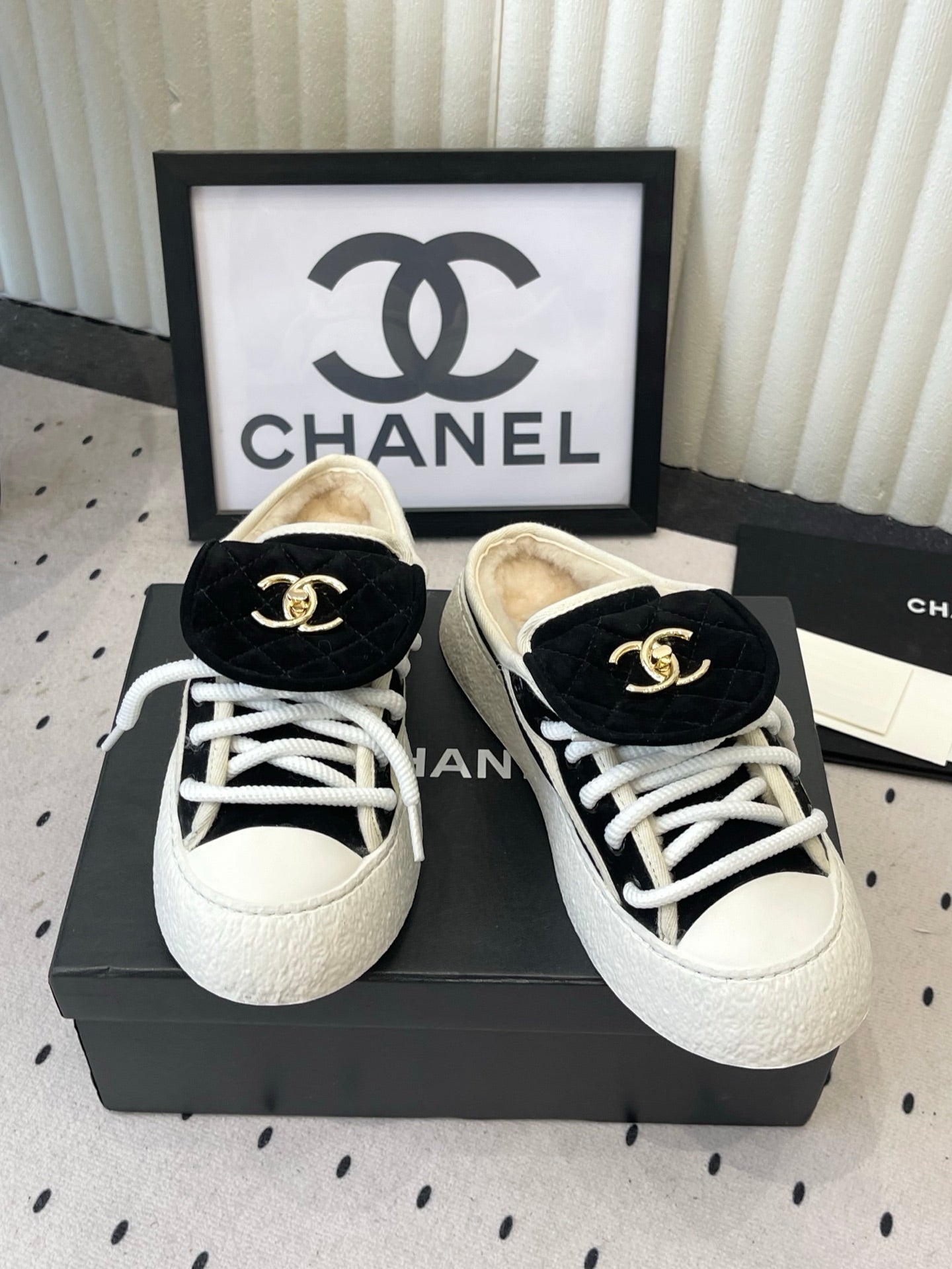 Chanel 2026 Mule Suede Wool 190036