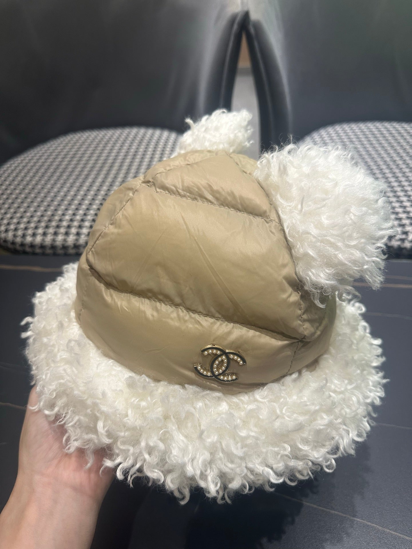 Chanel 2026 Bear-Ear Hat Fabric 566090